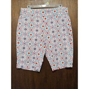 Women's Croft & Barrow Floral Paisley Stretch Bermuda Pull On Shorts - Size10R